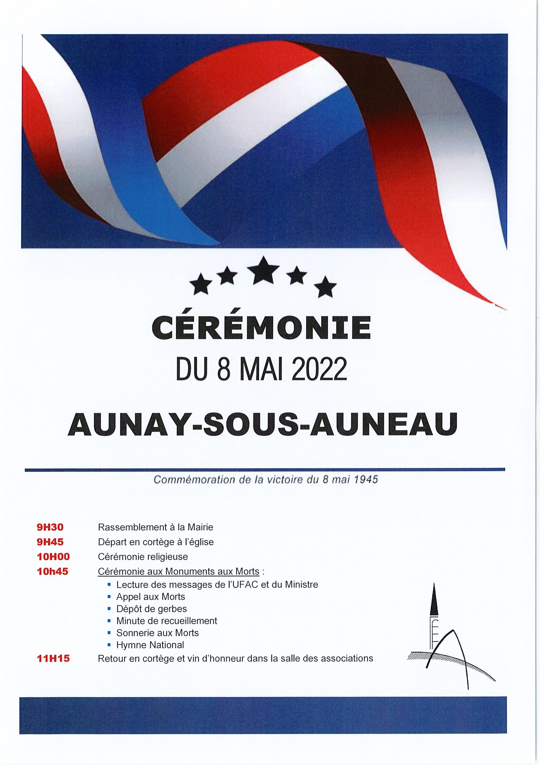 2022 - Aunay-sous-Auneau - Cérémonie 8 Mai